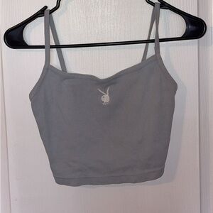 PLAYBOY Gray Crop Top